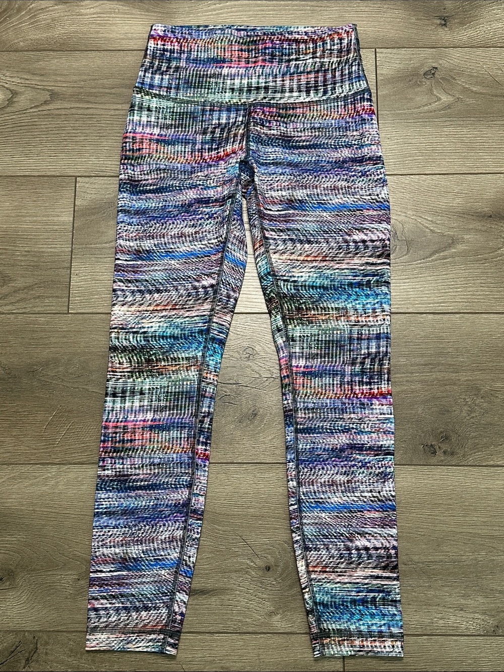 Lululemon Wunder Train High-Rise Leggings 25" Digital Oasis White Multi Size 6